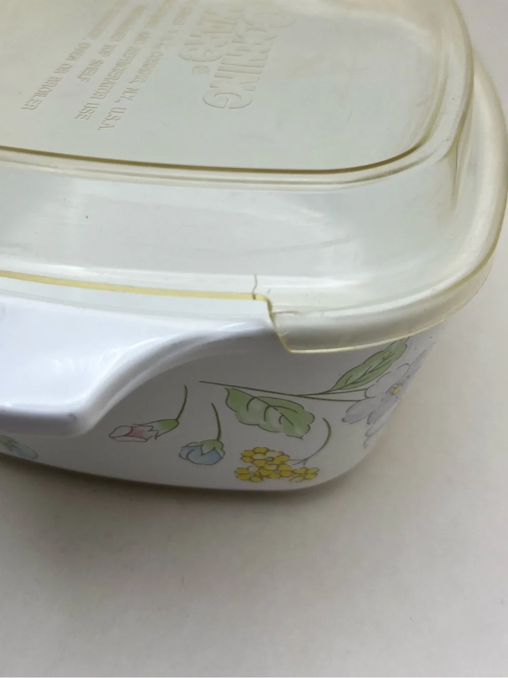 Vintage Corning Ware Pastel Bouquet 700ml Casserole Dish P-43-B with lid